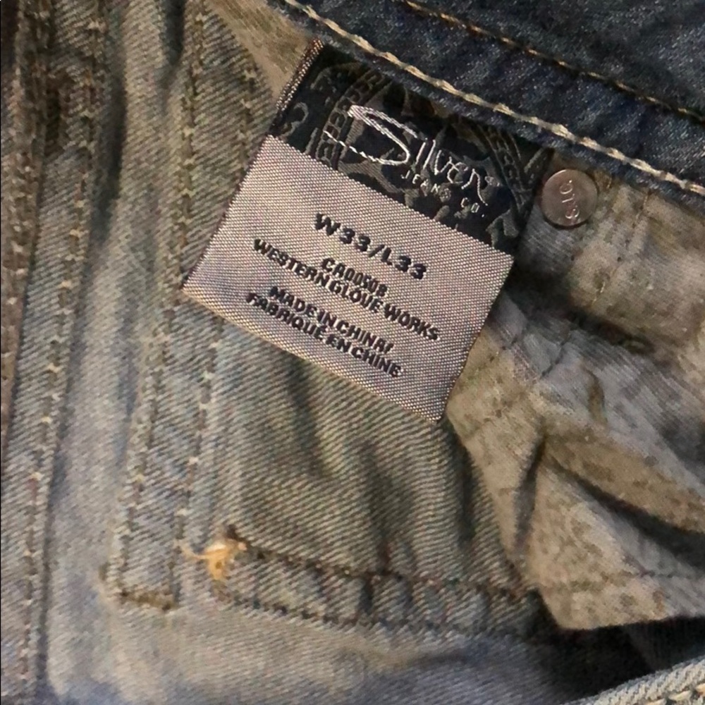 Silver Jean Co. Pioneer light wash denim 33x33 - Picture 2 of 7